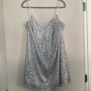Plus Size sequin cami dress